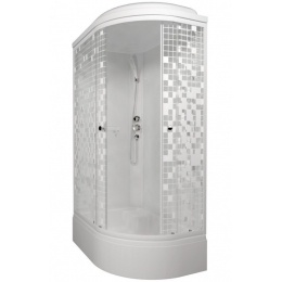 Душевая кабина Triton Коралл 120х80 В левая, средний поддон, белый, мозаика, 6 мест+ сифон D50