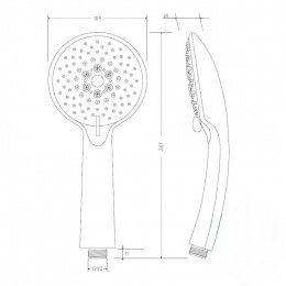 Лейка душевая ViEiR VR1029, 5 режимов