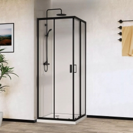 Душевой уголок Vincea квадратный/прямоугольный 1000x800x1950 VSS-5CT8010CLB черный прозрачное
