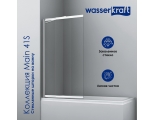 Стеклянная шторка на ванну WasserKraft Main 41S02-80 WasserSchutz