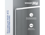 Стеклянная шторка на ванну WasserKraft Main 41S02-80 WasserSchutz