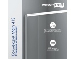 Стеклянная шторка на ванну WasserKraft Main 41S02-100 WasserSchutz