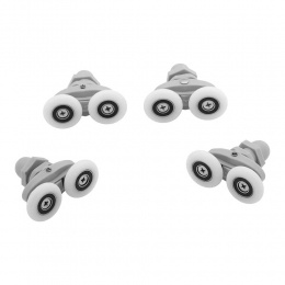 Ролик дверной ERLIT 25 мм двойные эксцентриковые, комплект на дверь, блистер