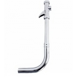 Кран смывной КРС-20 с хромированной трубой для чаши генуя (рычаг)