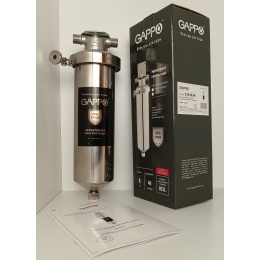 Фильтр магистральный GAPPO SL10, 1/2" сталь нержавеющая 304L + картридж полипропен