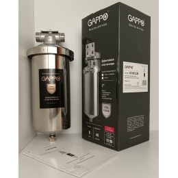Фильтр магистральный GAPPO BB10, 1" сталь нержавеющая 304L + картридж полипропен