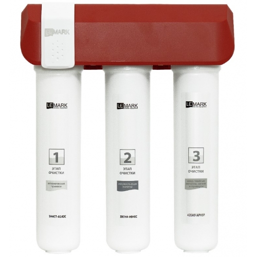 Фильтр под мойку Lemark OPTIMA трехступенчатый, от соли жесткости и хлора, быстросъемный купить в интернет магазине Санрай73
