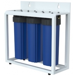 Фильтр магистральный UNICORN 1 для холодной воды 20 BB тройной на стальной раме