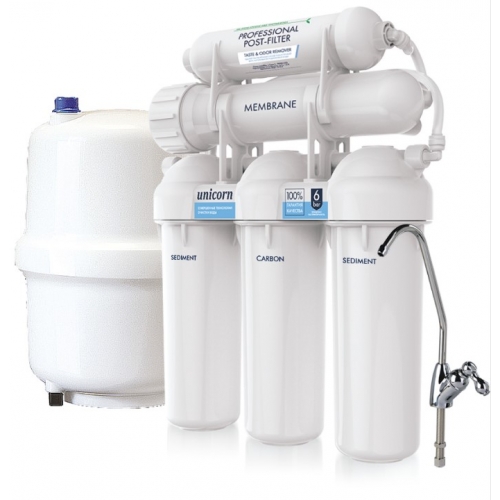 Система обратного осмоса Unicorn FRO-5N пятиступенчатая, литая крышка купить в интернет магазине Санрай73