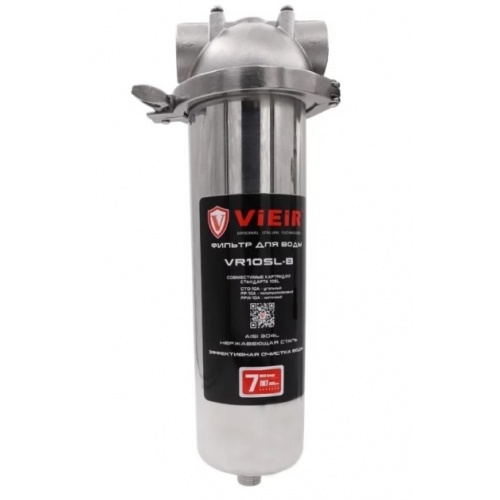 Фильтр магистральный нержавеющая сталь 10SL, 50 микрон, 1/2" Vieir купить в интернет магазине Санрай73