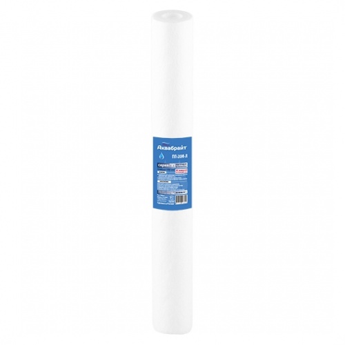 Картридж Аквабрайт вспененный полипропилен Slim Line 20, 20 мкм, для холодной воды купить в интернет магазине Санрай73