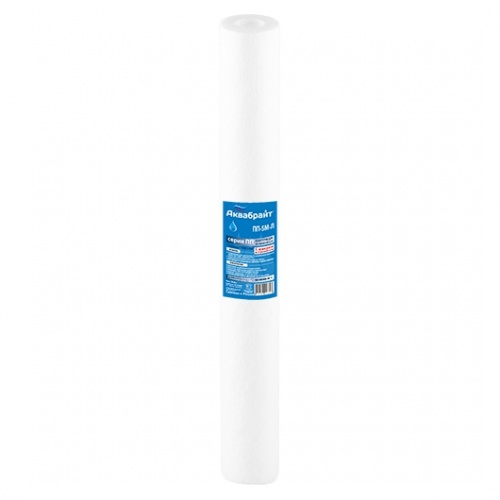 Картридж Аквабрайт вспененный полипропилен Slim Line 20, 5 мкм, для холодной воды купить в интернет магазине Санрай73
