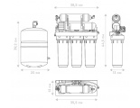 Система фильтрации обратного осмоса Барьер Профи Osmo 100, 5 ступеней с баком и краном