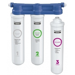 Система фильтрации Барьер Эксперт Жесткость Слим, 3 ступени с краном