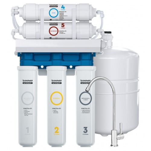 Система фильтрации обратного осмоса Барьер WaterFort Osmo, 5 ступеней с баком и краном купить в интернет магазине Санрай73