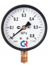 Манометр радиальный РОСМА ТМ-310P.00,  63мм, 0,6MPa, M12×1,5, класс 2.5