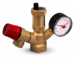 Группа безопасности 1" Aspipe 3,0 bar c воздухоотводчиком, предохранительным клапаном и манометром