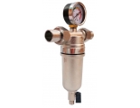 Фильтр с манометром 3/4" Aspipe для горячей воды, колба латунь