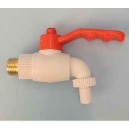 Кран шаровой водоразборный 1/2" Aspipe PP-R со штуцером 16 мм, рычаг