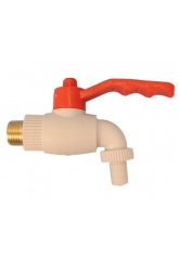 Кран шаровой водоразборный 1/2" Aspipe PP-R со штуцером 16 мм, рычаг