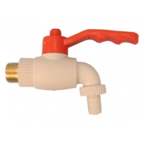 Кран шаровой водоразборный 1/2" Aspipe PP-R со штуцером 16 мм, рычаг