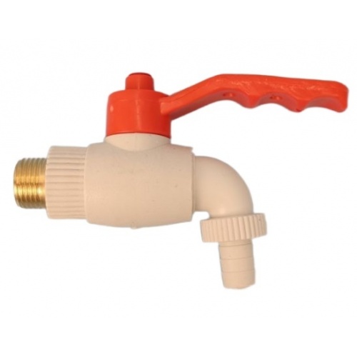 Кран шаровой водоразборный 1/2" Aspipe PP-R со штуцером 16 мм, рычаг купить в интернет магазине Санрай73