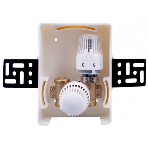 Терморегулирующий комплект Aspipe с термостатическим клапаном и ограничителем температуры обратного потока купить в интернет магазине Санрай73