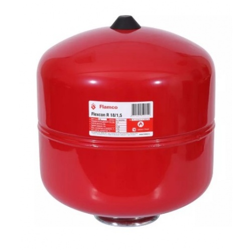 Расширительный бак Flamco Flexcon R 18л 1,5-6 бар для отопления вертикальный, красный купить в интернет магазине Санрай73