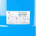 Гидроаккумулятор Stout STW-0002 вертикальный 100 л синий 10 bar 100°С