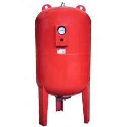 Расширительный бак 150л VRT WVH-150 для системы отопления красный 6 bar 100°С, 1 1/2", с манометром