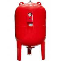 Расширительный бак 200л VRT WVH-200 для системы отопления красный 6 bar 100°С, 1 1/2", с манометром