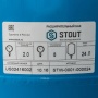 Гидроаккумулятор 24л Stout STW-0001 вертикальный синий 8 bar 100°С