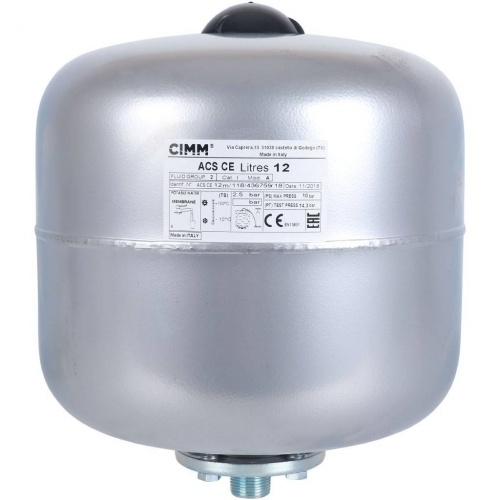 Расширительный бак CIMM ACS CE 12 для системы ГВС серый купить в интернет магазине Санрай73