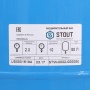 Гидроаккумулятор 50л Stout STW-0002 вертикальный синий 10 bar 100°С