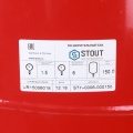 Расширительный бак Stout STH-0006 для системы отопления 150 л красный 6 bar 100°С верхнее 1"