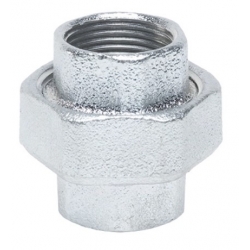 Разъемное соединение 1"ВВ Gebo Platinum без прокладки из ковкого чугуна оцинкованная