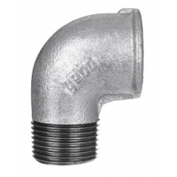 Угольник 2"вр х 2"нр Gebo Platinum из ковкого чугуна оцинкованный