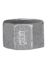 Заглушка 1 1/2"вр Gebo Platinum из ковкого чугуна оцинкованная
