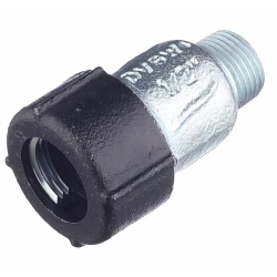 Патрубок 1/2" х 1/2"нр Gebo quick Ak обжимной из ковкого чугуна оцинкованный