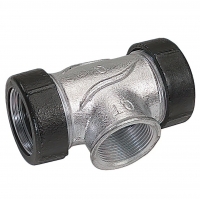 Тройник 1/2" х 1/2"вр Gebo quick Tk обжимной из ковкого чугуна оцинкованный