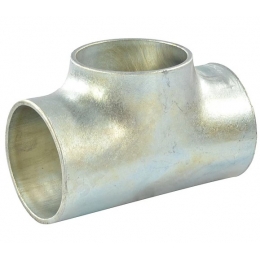 Тройник стальной равнопроходной Дн 108-4.0 (Ду 100) оцинкованный под приварку