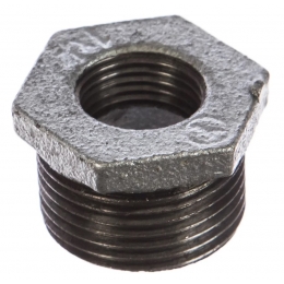 Футорка Ду25, 1"нр х Ду15, 1/2"вр чугунная