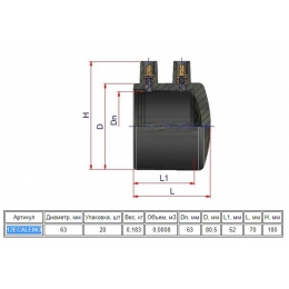 Заглушка 63 ПЭ100 SDR11 электросварная Elofit