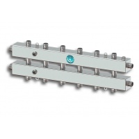 Гидравлический коллектор Север KM7 Aisi горизонтальный до 70 кВт, 7 контуров сталь нержавеющая