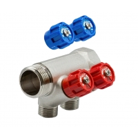 Коллектор регулируемый 1х1/2 с 2 отводами VRT