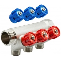 Коллектор регулируемый 1х1/2 с 3 отводами VRT