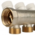 Коллектор распределительный Stout SMB-6851 1"х3/4" с 4 отводами, запорные клапаны