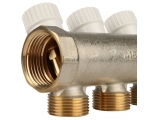 Коллектор распределительный 1" х 3/4" с 4 отводами Stout SMB-6851 запорные клапаны