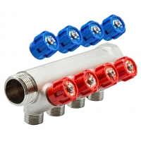 Коллектор регулируемый 1х1/2 с 4 отводами VRT