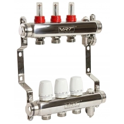 Коллекторная группа 1х3/4 с расходомерами 3 отвода Vertum
